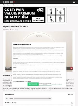 Bonedo.de Aquarian Felle - Testset 1 Bonedo.de Aquarian Felle - Testset 1
