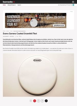 Bonedo.de Evans Genera Coated Snarefell Bonedo.de Evans Genera Coated Snarefell