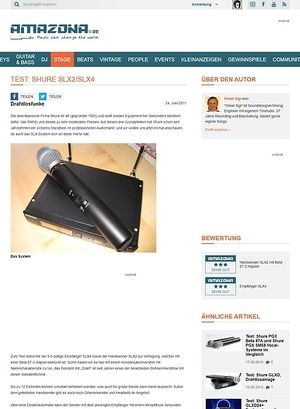 Amazona.de Test: Shure SLX2/SLX4 Amazona.de Test: Shure SLX2/SLX4