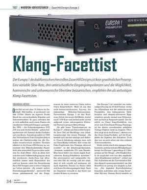 Professional Audio Klang-Facettist: Dave Hill Designs Europa 1 Professional Audio Klang-Facettist: Dave Hill Designs Europa 1