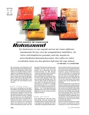 Gitarre & Bass Rotosound Bass-Saiten im Vergleich Gitarre & Bass Rotosound Bass-Saiten im Vergleich