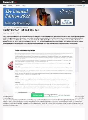 Bonedo.de Harley Benton Hot Rod Bass Bonedo.de Harley Benton Hot Rod Bass