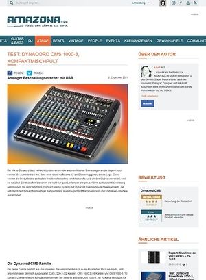 Amazona.de Test: Dynacord, CMS 1000-3, Kompaktmischpult Amazona.de Test: Dynacord, CMS 1000-3, Kompaktmischpult