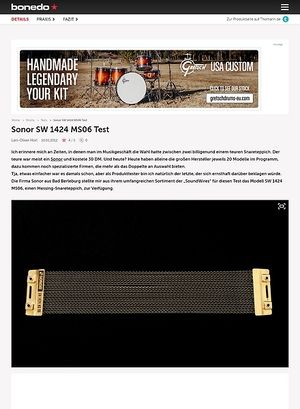 Bonedo.de Sonor SW 1424 MS06 Bonedo.de Sonor SW 1424 MS06