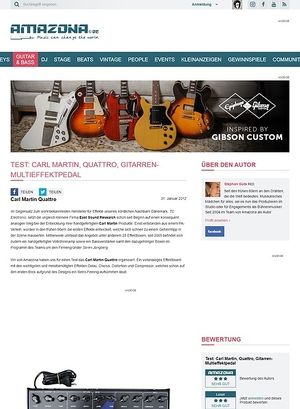Amazona.de Test: Carl Martin, Quattro, Gitarren-Multieffektpedal Amazona.de Test: Carl Martin, Quattro, Gitarren-Multieffektpedal