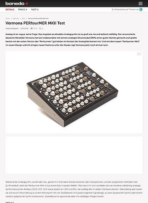 Bonedo.de Vermona PERfourMER MKII Bonedo.de Vermona PERfourMER MKII