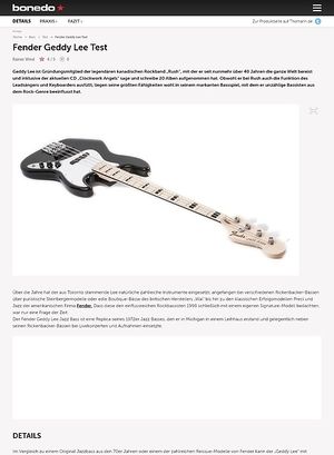 Bonedo.de Fender Geddy Lee Jazz Bass Bonedo.de Fender Geddy Lee Jazz Bass