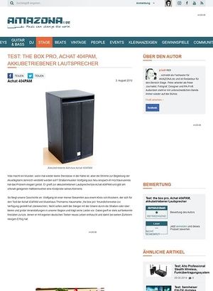 Amazona.de Test: the box pro, Achat 404PAM, akkubetriebener Lautsprecher Amazona.de Test: the box pro, Achat 404PAM, akkubetriebener Lautsprecher