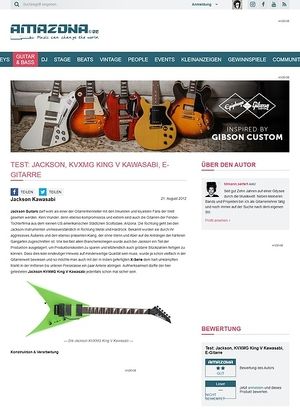 Amazona.de Test: Jackson, KVXMG King V Kawasabi, E-Gitarre Amazona.de Test: Jackson, KVXMG King V Kawasabi, E-Gitarre