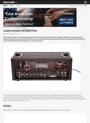 Bonedo.de Laney Ironheart IRT120H Bonedo.de Laney Ironheart IRT120H