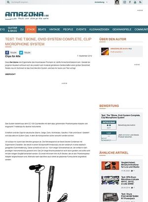 Amazona.de Test: The T.Bone, Ovid System Complete, Clip Microphone System Amazona.de Test: The T.Bone, Ovid System Complete, Clip Microphone System