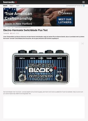 Bonedo.de Electro Harmonix Switchblade Plus Bonedo.de Electro Harmonix Switchblade Plus