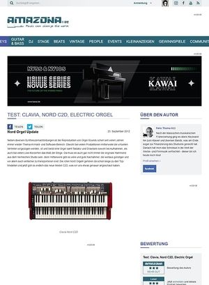 Amazona.de Test: Clavia, Nord C2D, Electric Orgel Amazona.de Test: Clavia, Nord C2D, Electric Orgel