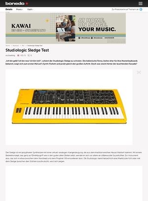 Bonedo.de Studiologic Sledge Bonedo.de Studiologic Sledge