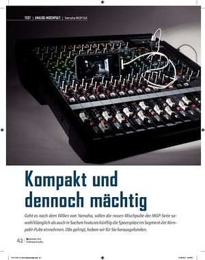 Professional Audio Kompakt und dennoch mächtig: Yamaha Yamaha MGP16X Professional Audio Kompakt und dennoch mächtig: Yamaha Yamaha MGP16X