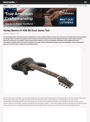 Bonedo.de Harley Benton R-458 BK Rock Series Test Bonedo.de Harley Benton R-458 BK Rock Series Test