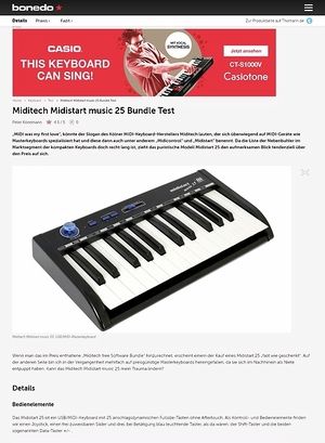Bonedo.de Miditech Midistart music 25 Bundle Test Bonedo.de Miditech Midistart music 25 Bundle Test