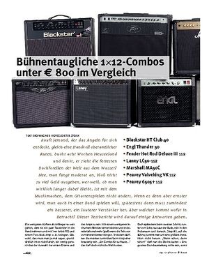 Gitarre & Bass Im Vergleich! Bühnentaugliche 1x12-Combos unter 800 Gitarre & Bass Im Vergleich! Bühnentaugliche 1x12-Combos unter 800