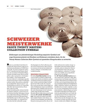 Sticks Paiste Twenty Masters Collection Cymbals Sticks Paiste Twenty Masters Collection Cymbals