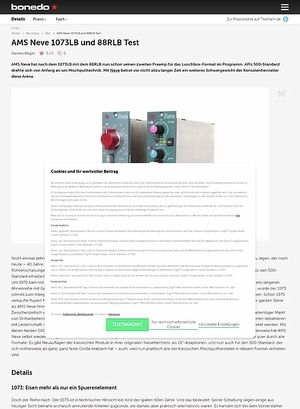 Bonedo.de AMS Neve 1073LB und 88RLB Test Bonedo.de AMS Neve 1073LB und 88RLB Test