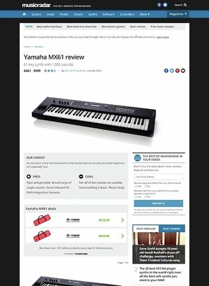MusicRadar.com Yamaha MX61 MusicRadar.com Yamaha MX61