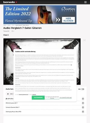 Bonedo.de Audio-Vergleich 7-Saiter-Gitarren Bonedo.de Audio-Vergleich 7-Saiter-Gitarren