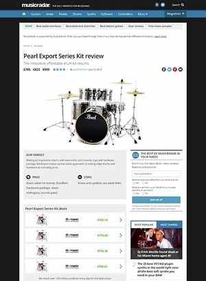 MusicRadar.com Pearl Export Series Kit MusicRadar.com Pearl Export Series Kit