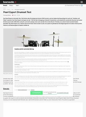 Bonedo.de Pearl Export Drumset Test Bonedo.de Pearl Export Drumset Test