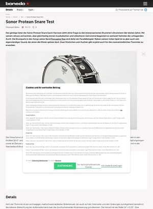 Bonedo.de Sonor Protean Snare Test Bonedo.de Sonor Protean Snare Test