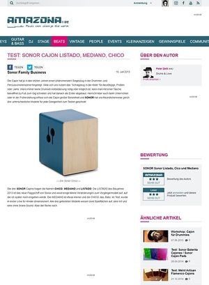 Amazona.de Test: Sonor Cajon LISTADO, MEDIANO, CHICO Amazona.de Test: Sonor Cajon LISTADO, MEDIANO, CHICO