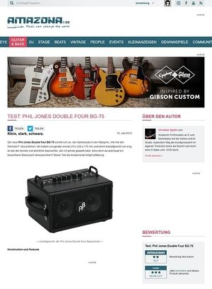 Amazona.de Test: Phil Jones Double Four BG-75 Amazona.de Test: Phil Jones Double Four BG-75