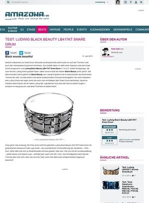 Amazona.de Test: Ludwig Black Beauty LB417KT Snare Drum Amazona.de Test: Ludwig Black Beauty LB417KT Snare Drum