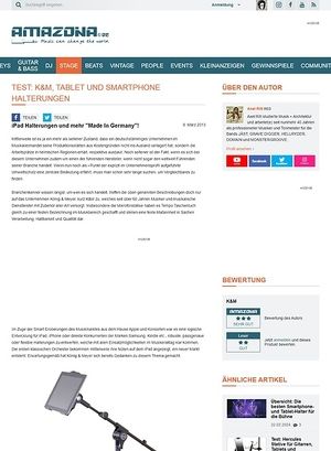 Amazona.de Test: K&M, Tablet und Smartphone Halterungen Amazona.de Test: K&M, Tablet und Smartphone Halterungen