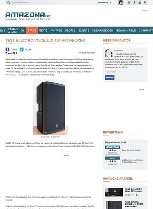Amazona.de Test: Electro-Voice ZLX-15P, Aktivbox Amazona.de Test: Electro-Voice ZLX-15P, Aktivbox