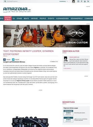 Amazona.de Test: Pigtronix Infinity Looper, Gitarren Effektgerät Amazona.de Test: Pigtronix Infinity Looper, Gitarren Effektgerät