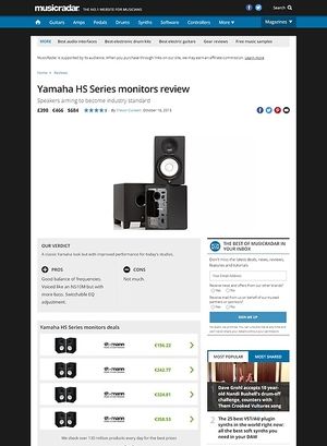 MusicRadar.com Yamaha HS Series monitors MusicRadar.com Yamaha HS Series monitors