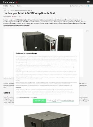 Bonedo.de the box pro Achat 404/112 Amp Bundle Test Bonedo.de the box pro Achat 404/112 Amp Bundle Test