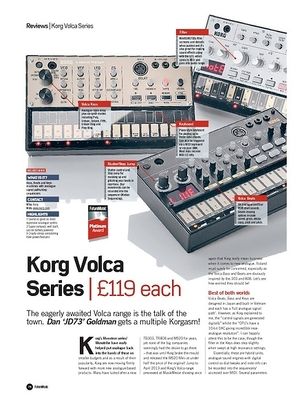 Future Music Korg Volca Series Future Music Korg Volca Series