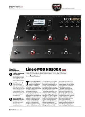 Guitarist Line 6 POD HD500X Guitarist Line 6 POD HD500X