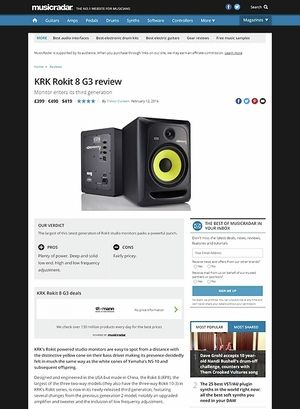 MusicRadar.com KRK Rokit 8 G3 MusicRadar.com KRK Rokit 8 G3