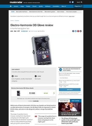 MusicRadar.com Electro-Harmonix OD Glove MusicRadar.com Electro-Harmonix OD Glove