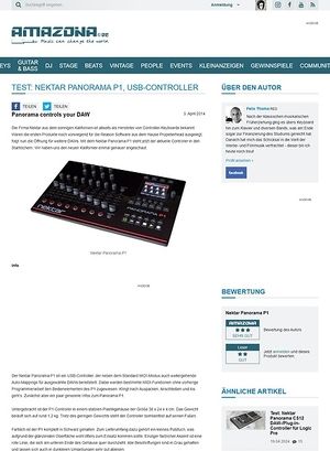 Amazona.de Test: Nektar Panorama P1, USB-Controller Amazona.de Test: Nektar Panorama P1, USB-Controller