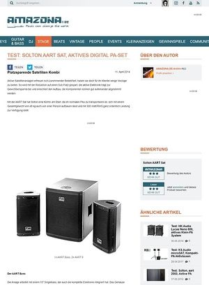 Amazona.de Test: Solton AART Sat, aktives Digital PA-Set Amazona.de Test: Solton AART Sat, aktives Digital PA-Set