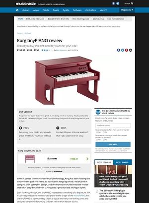 MusicRadar.com Korg tinyPIANO MusicRadar.com Korg tinyPIANO