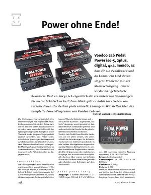 Gitarre & Bass Voodoo Lab Pedal Power Netzteile im Vergleich Gitarre & Bass Voodoo Lab Pedal Power Netzteile im Vergleich