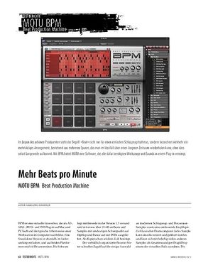 Sound & Recording MOTU BPM - Drumcomputer-Plug-in für Mac & PC Sound & Recording MOTU BPM - Drumcomputer-Plug-in für Mac & PC