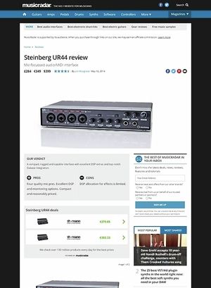MusicRadar.com Steinberg UR44 MusicRadar.com Steinberg UR44