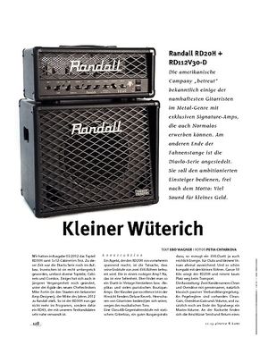 Gitarre & Bass Randall RD20H + RD112V30-D, Röhren-Top & Box Gitarre & Bass Randall RD20H + RD112V30-D, Röhren-Top & Box