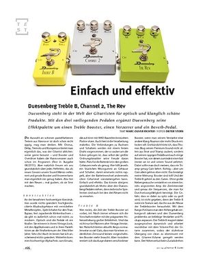 Gitarre & Bass Duesenberg Treble B, Channel 2, The Rev, Effekt-Pedale Gitarre & Bass Duesenberg Treble B, Channel 2, The Rev, Effekt-Pedale
