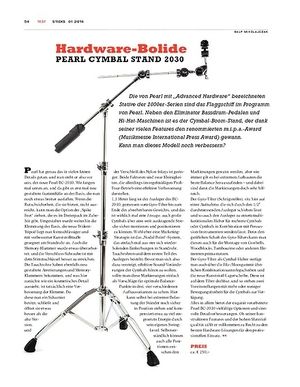 Sticks Pearl Cymbal Stand 2030 - Verfeinerter Klassiker Sticks Pearl Cymbal Stand 2030 - Verfeinerter Klassiker